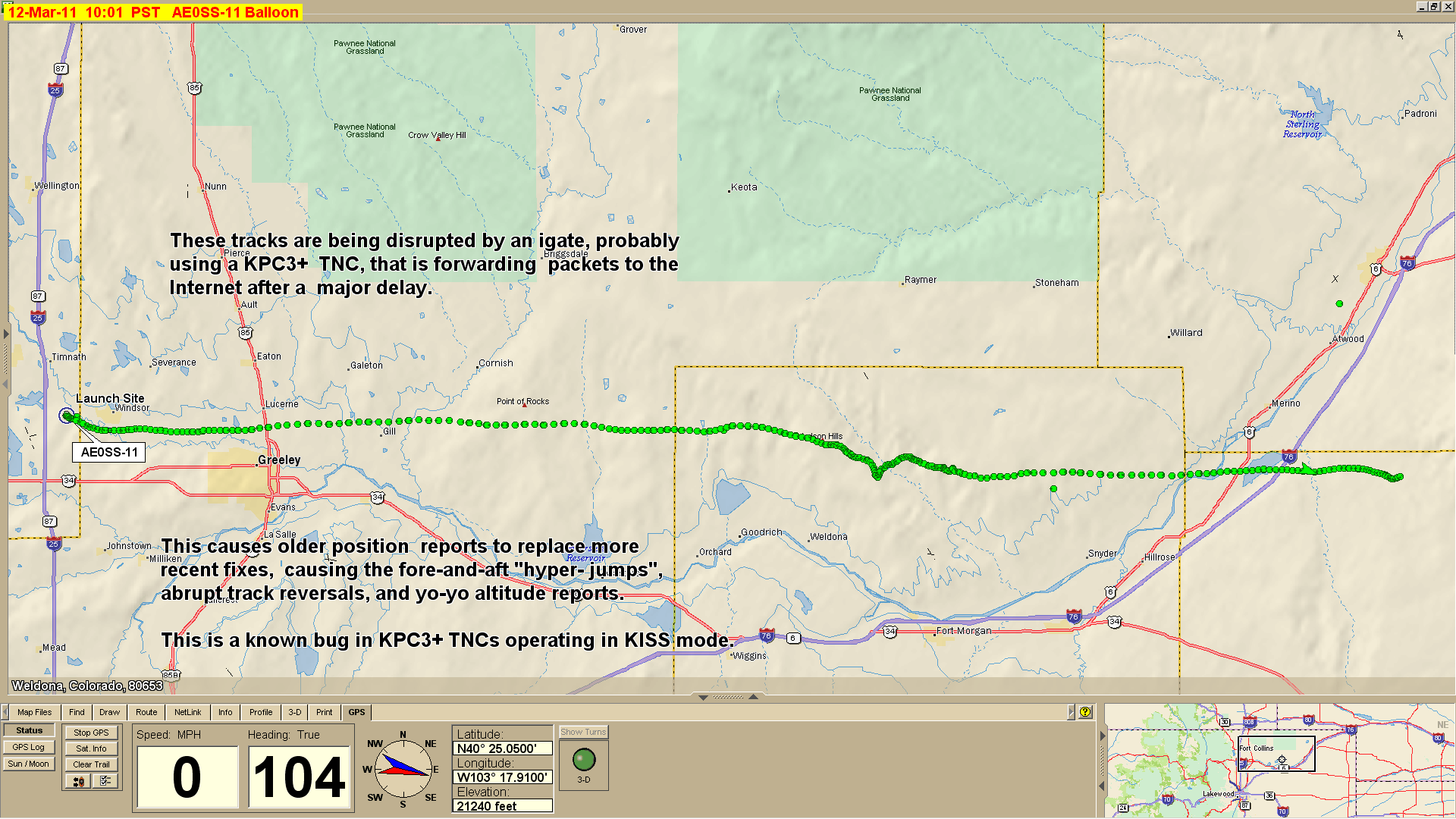 Tracked Station on Delorme TopoUSA 8.0