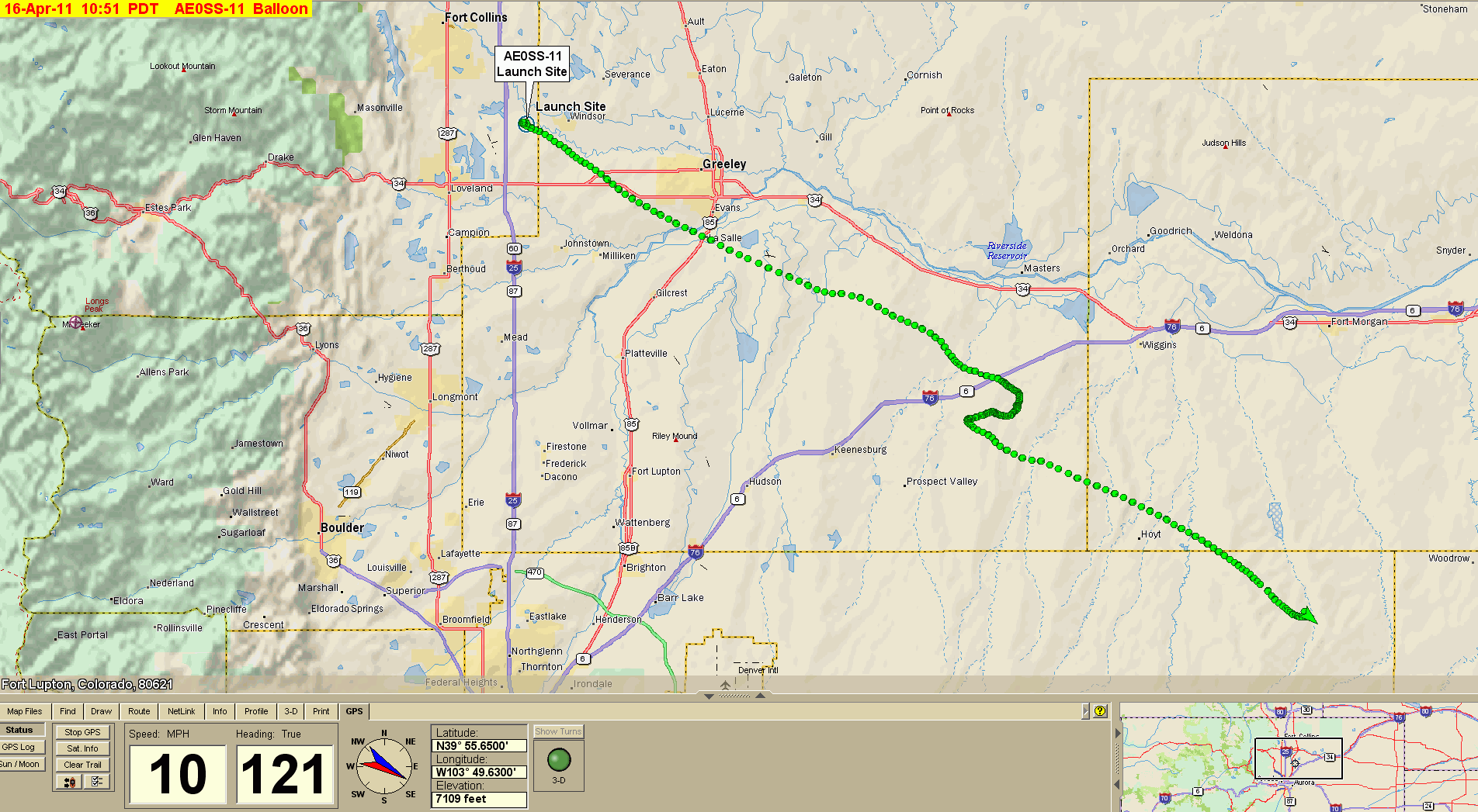 Tracked Station on Delorme TopoUSA 8.0