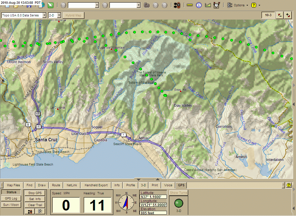 Tracked Station on Delorme TopoUSA 8.0