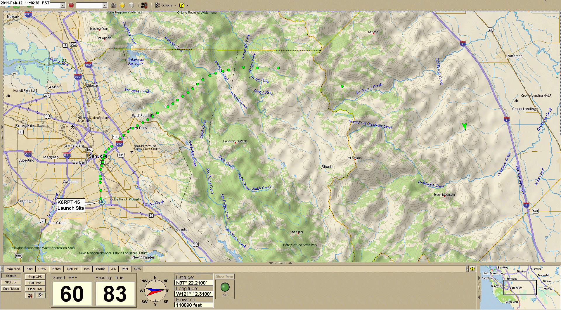 Tracked Station on Delorme TopoUSA 8.0