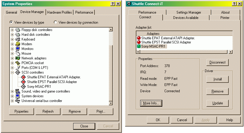 Screen shot of Connect-iT utility