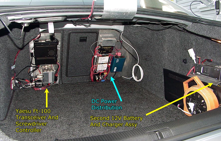 Interior View of Jetta Trunk Showing Electronics